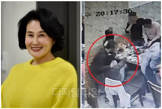 전여옥 전 국회의원. CCTV에 공개된 더불어민주당 소속 부천시의원 A씨가 합동 의정연수 만찬장인 전남 순천 식당에서 국민의힘 소속 B 시의원을 뒤에서 팔로 감싸고 있는 영상. <디지털타임스 DB, 연합뉴스>
